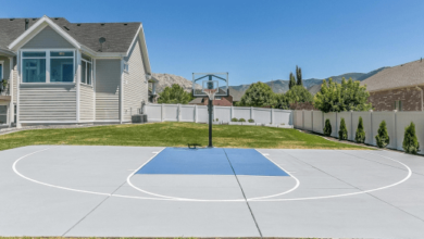 backyard basketball court builders